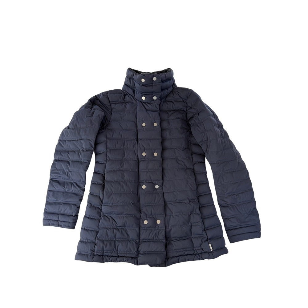 Mountain Hardwear Puffer Jacket Womens Small Blue Stretchdown Quilted High Neck